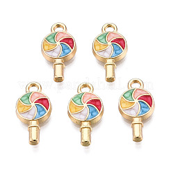 Vergoldete Legierung Emaille-Anhänger&nbsp;X-ENAM-T009-99-RS