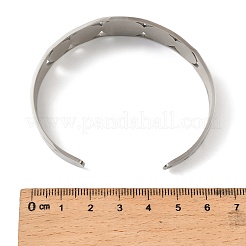 Bracelets manchettes en acier inoxydable Religion 201 pour femmes&nbsp;BJEW-F507-02P
