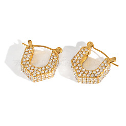 Pendientes de aro en forma de U de acero inoxidable 304&nbsp;DB0616