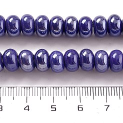 Perles rondelles en porcelaine émaillée&nbsp;PORC-Q001-01E