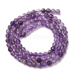Natürlichen Amethyst Perlen Stränge&nbsp;G-C226-B06-4mm