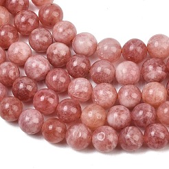 Gefärbt natürlichen weißen Jade Perlen Stränge&nbsp;GG-CBAEB22-B01-8mm-09