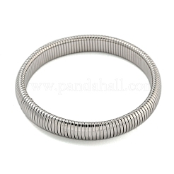 Bracciali a molla in acciaio inossidabile 304 anti-ossidazione per donne e uomini&nbsp;BJEW-U003-02B-P