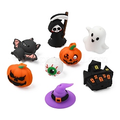 8 Stück 8 Stile Halloween Silikon Fokalperlen&nbsp;SIL-CJ0003-21