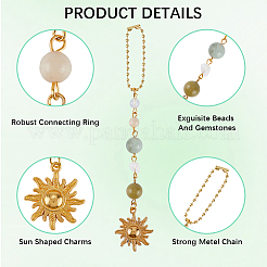2 pendentif décoratif en perles de pierres précieuses naturelles&nbsp;HJEW-CN0001-41