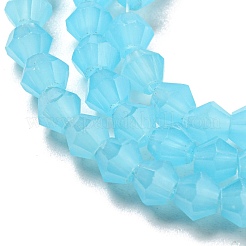Chapelets de perles en verre imitation jade&nbsp;EGLA-A039-J4mm-D03