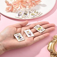 8 pièces 4 styles pendentifs en émail en alliage de placage de rack&nbsp;ENAM-FS0002-73