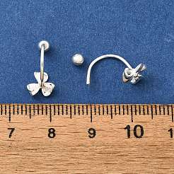 Boucles d'oreilles à tige en argent fin s999&nbsp;EJEW-A127-03S