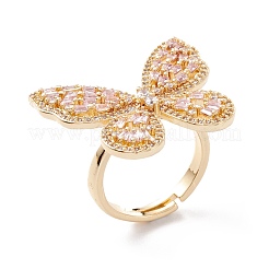 Verstellbare Ringe aus Zirkonoxid aus Messing mit Mikropflaster&nbsp;RJEW-A002-04G