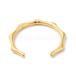 Anello polsino aperto in bambù in acciaio inossidabile 304 placcato ionico (ip) per donna&nbsp;X-RJEW-I085-10G