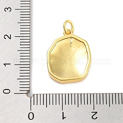 Colgantes de esmalte de latón chapado en oro real de 18k&nbsp;KK-M293-29G-02