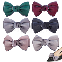 Ahademaker 12 stücke 6 farben handgemachte organza schleife&nbsp;DIY-GA0004-84