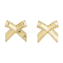 Zirkonia Bowknot Ohrstecker&nbsp;EJEW-N011-64