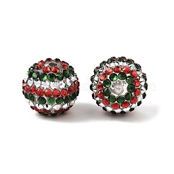 Weihnachtsmotiv Harz Strass runde Perlen&nbsp;RESI-S313-18x20-09
