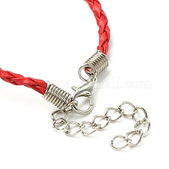 Trendige geflochtene Lederimitat Armband machen&nbsp;BJEW-YW0001-09