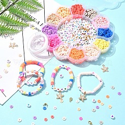 Kits de bijoux à faire soi-même en perles heishi en argile polymère faites à la main&nbsp;DIY-FS0006-66A