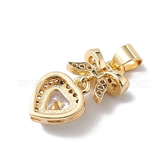 Pendentifs en laiton de placage de rack avec zircone cubique&nbsp;KK-H434-31G