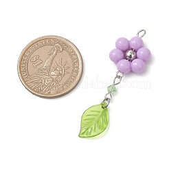 Acrylique avec grands pendentifs en acier inoxydable 304&nbsp;PALLOY-JF04512-02