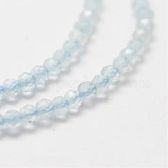 Natürliche Aquamarin Perle Stränge&nbsp;G-P270-2mm-15