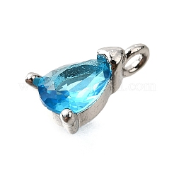 Pendentifs avec zircon cubiques à micro-pavés en laiton&nbsp;KK-D356-08E-P