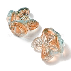 Perles de verre transparentes peintes en aérosol&nbsp;GLAA-Z011-06F
