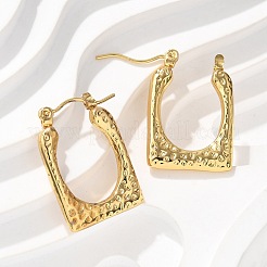 Orecchini a cerchio in acciaio inossidabile 304 per donna&nbsp;EJEW-L296-047G