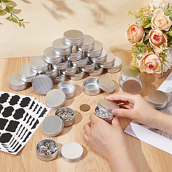 99 Stück runde Aluminium-Blechdosen mit Schraubdeckel&nbsp;CON-WA0001-06