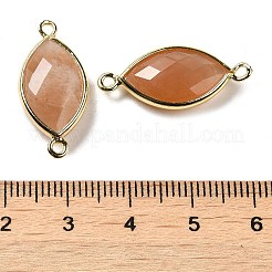 Facettierte Verbindungsanhänger aus natürlichem Sonnenstein&nbsp;G-K347-03G-01