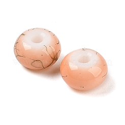 Perles en verre opaque peintes par pulvérisation&nbsp;GLAA-G118-01L