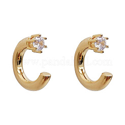 Boucles d'oreilles puces en alliage et zircon cubique transparent&nbsp;FS-WG9B5EB-01