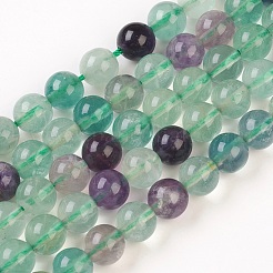 Natürliches Fluorit Perlenstränge&nbsp;X-G-D840-56-8mm-AB