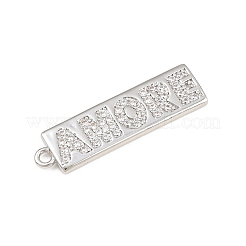 Latón micro pavimenta claro colgantes de circonio cúbico&nbsp;CU-CBAD306-25A-P
