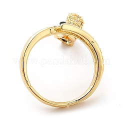 Serpent en zircone cubique avec anneau réglable en verre&nbsp;KK-H439-02A-G