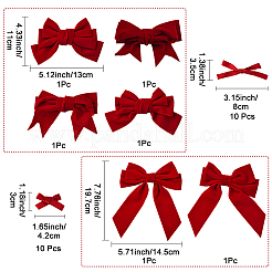 8 Stil Stoff Plüsch Bowknot Alligator Haarspangen&nbsp;PHAR-SP0001-19