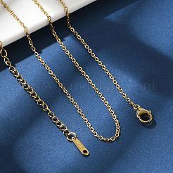 Collier chaîne en acier inoxydable 304 pour hommes et femmes&nbsp;LS-NJEW-N050-A03-G15