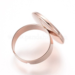 Verstellbare 201 Edelstahl-Fingerringe&nbsp;STAS-G187-01RG-18mm