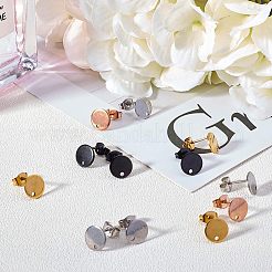 Accesorios para pendientes de botón de acero inoxidable 304 con revestimiento al vacío de PVD&nbsp;STAS-UN0012-61A