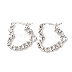 Pendientes de aro de acero inoxidable 304&nbsp;EJEW-D364-01P