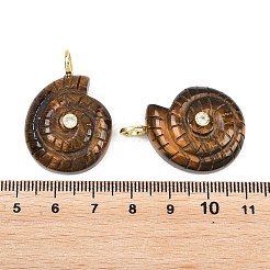 Natürlichen Tigerauge Anhänger&nbsp;G-H353-02G-10