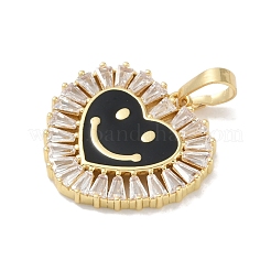 Ciondoli in ottone con placcatura a cremagliera con micro pavé di zirconi chiari&nbsp;KK-A224-15G