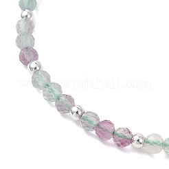 Braccialetti con perline intrecciate in fluorite naturale e ematite sintetica non magnetica galvanizzata per donna&nbsp;BJEW-JB13434-02
