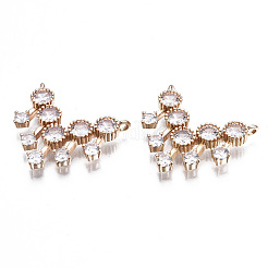 Maillons de pendentifs en zircone cubique transparente en laiton micro pavé&nbsp;KK-S359-161-RS