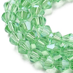 Transparentes perles de verre de galvanoplastie brins&nbsp;LS-GLAA-F029-3mm-C24