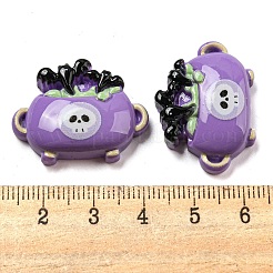 Cabochons décodés en résine opaque d'Halloween&nbsp;CRES-H002-02F