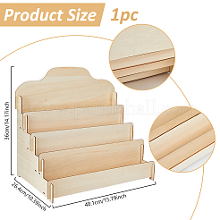 Elevadores de exhibición de madera de 4 ranura&nbsp;ODIS-WH0030-178A-02