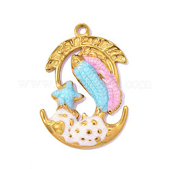 Pendentifs en acier inoxydable 304 émaillés&nbsp;STAS-OY017-33G