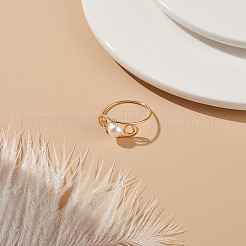 Anello da dito con perla naturale&nbsp;RJEW-JR00523