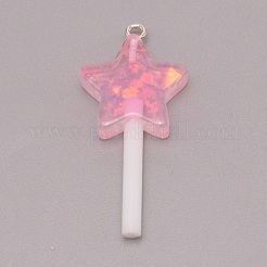 Pendentifs en résine&nbsp;RESI-WH0025-11B