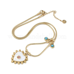 Collares de cadena de serpiente de acero inoxidable 304&nbsp;NJEW-U004-03G