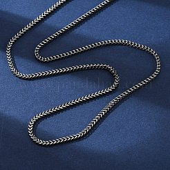 2 mm Weizenkettenhalsketten aus 304 Edelstahl&nbsp;NJEW-Q013-16A